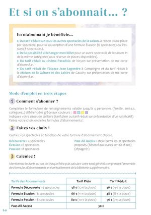 Théâtre du Chevalet | Saison 2023 - 2024 | Page Abonnement