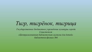 Тигр, тигренок, тигрица