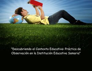 RECONOCIMIENTO DEL CONTEXTO EDUCATIVO