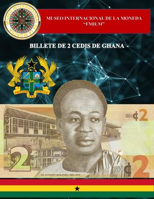 Billete De 2 Cedis De Ghana. Museo Internacional De La Moneda
