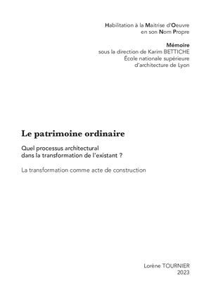 Lorène Tournier Memoire Hmo A5