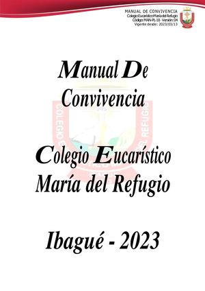 Manual De Convivencia 2023