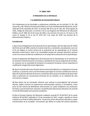 Reglamento De Evaluación De Los Aprendizajes 2023