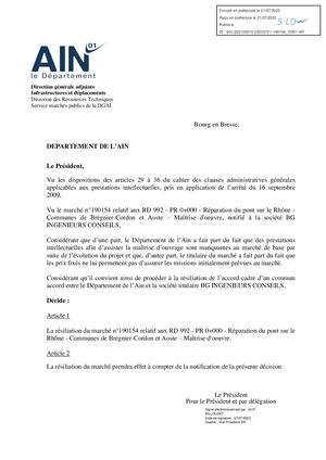 Décision De Résiliation 07 07 2023