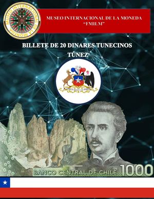 Billete De 1000 Pesos Chilenos. Museo Internacional De La Moneda