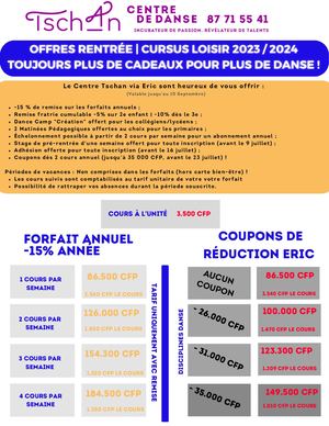 TARIFS VIA ERIC TSCHAN