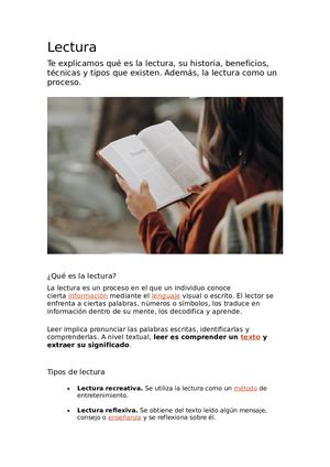 Conceptos de Lectura-  Prof. Román Córdova