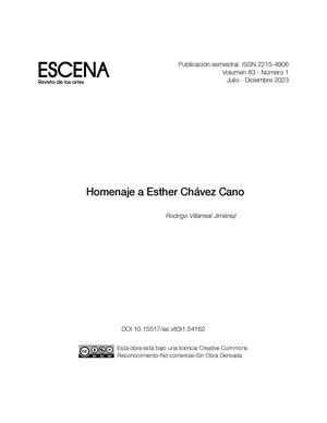 Villarreal - Homenaje a Esther Chávez