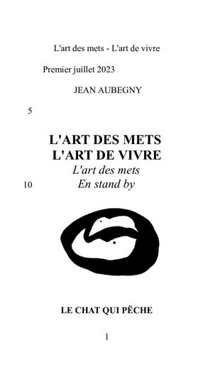 L'art Des Mets L'art De Vivre