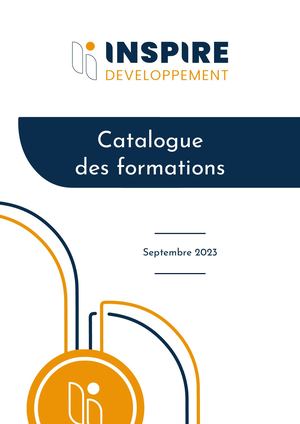Catalogue Des Formations 2023 Inspire Formation