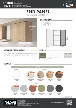 NEOVA 2023 DELI'S END PANEL For Wall Cabinet H658