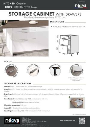 NEOVA 2023 DELI'S STORAGE CABINET With Drawers