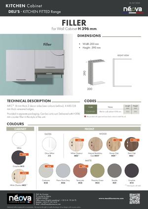 NEOVA 2023 DELI'S WALL CABINET H396 FILLER
