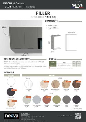 NEOVA 2023 DELI'S WALL CABINET H658 FILLER