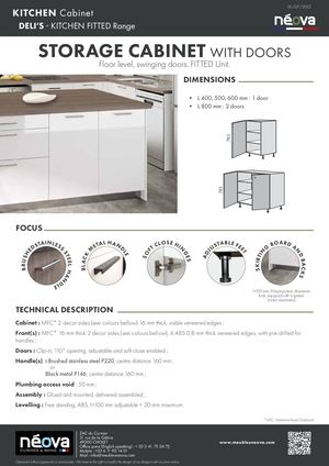 NEOVA 2023 DELI'S STORAGE CABINET With Doors
