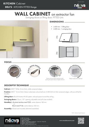 NEOVA 2023 DELI'S WALL CABINET ON EXTRACTOR FAN