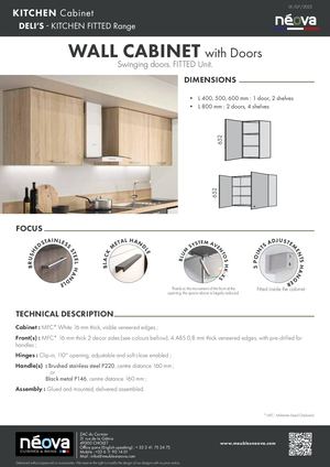 NEOVA 2023 DELI'S WALL CABINET WITH DOORS