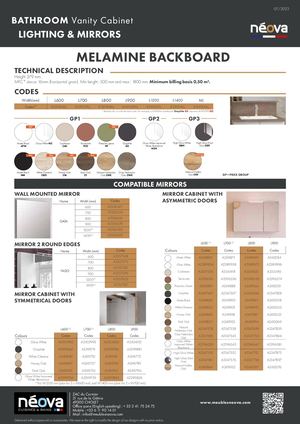 NEOVA 2023 Melamine Backboard