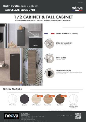 NEOVA 2023 Half Cabinet & Tall Cabinet Matching ANGELO Etc