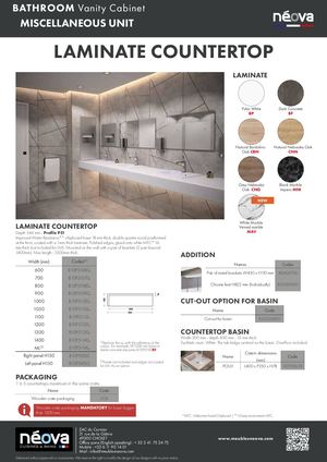 NEOVA 2023 Laminate Countertop