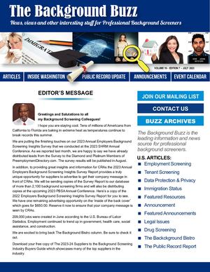 BACKGROUND BUZZ - JULY 2023