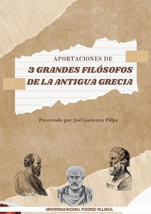 3 Grandes Filósofos