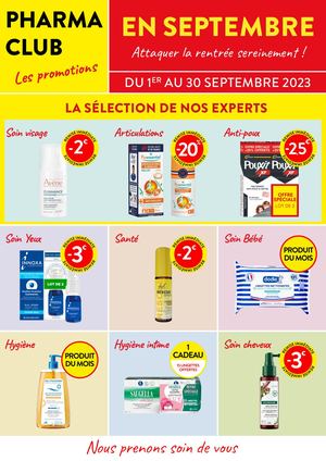 PHARMA CLUB - LES PROMOTIONS SEPTEMBRE 2023