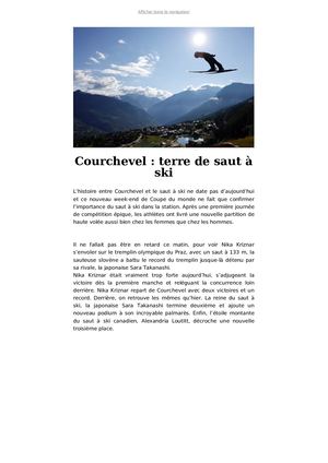 CP - Courchevel, terre de saut à ski