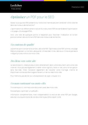 Optimiser un PDF pour le SEO