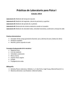 Practicas De Laboratorio Fisica I