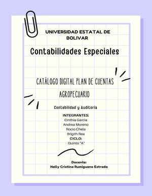Catalogo De Plan De Cuentas agropecuario