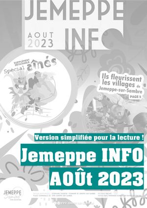 JEMEPPE INFO - AOUT 2023 -  VERSION SIMPLIFIEE POUR LA LECTURE