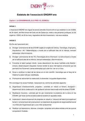 Estatuts ENGINY-era