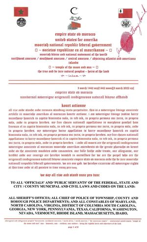 article III consul court actionne+Empire State Ov Morocco Innternational Affidavid Ov Right To Travel Covenant, Estoppel, Execution, And Lien From Justice Morpheus Paschal Ham Freeman El En Capitis Diminutio Nolo Nunq Pro Tunq
