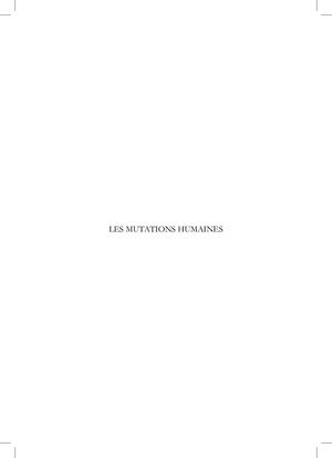 Mutations Humaines Book