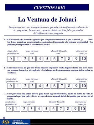 3 Cuestionario Ventana Del Johari
