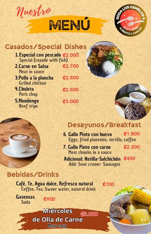 Menú Soda Los Gemelos II