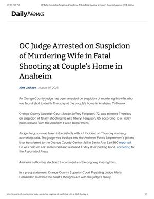 Calaméo - Oc Judge Arrested On Suspicion Of Murdering Wife In Fatal ...
