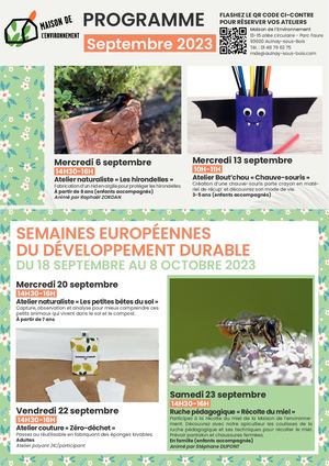Programme Mde Septembre 2023