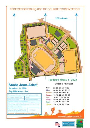 Parcours stade municipal Jean Adret - Niveau 1