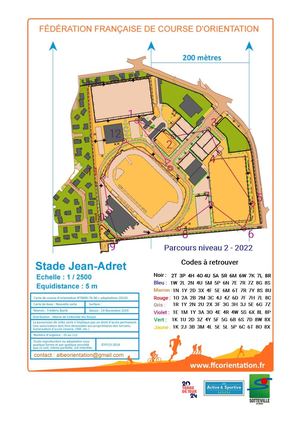 Parcours stade municipal Jean Adret - Niveau 2
