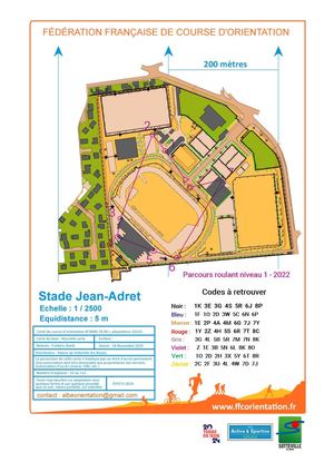 Parcours stade municipal Jean Adret - Niveau roulant