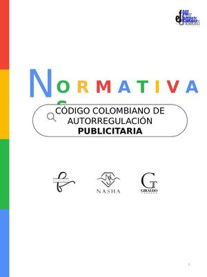 CÓDIGO COLOMBIANO DE AUTOREGULACIÓN PUBLICITARIA