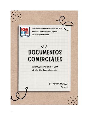 Documentos Comerciales Correspondencia En Español