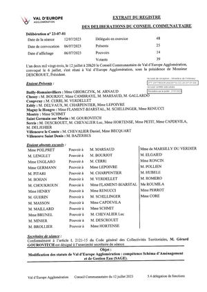 12/07/2023 - Délibérations