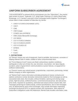Market Data Agreement
