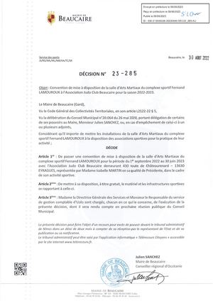 Fichier Parution Des Décisions 23 285 à 23 297 Du 09 08 2023