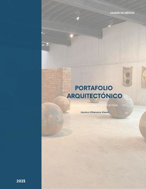 Portafolio Arq Jessica Villanueva Alavez