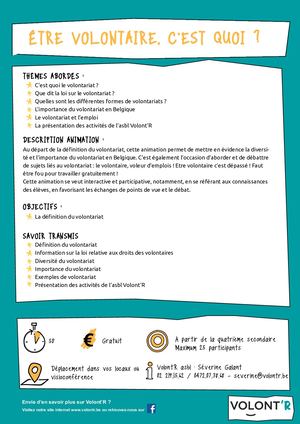 03 Animation Etre Volontaire, C'est Quoi