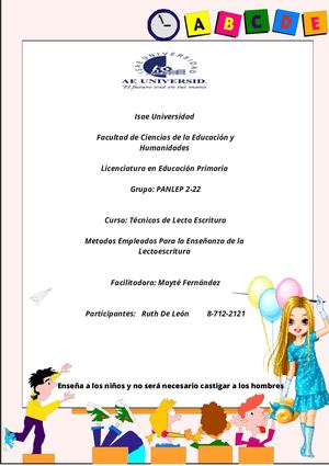 Técnica De Lectoescritura